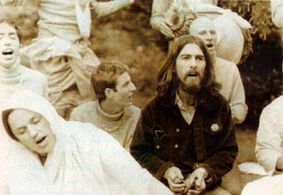 George Harrison of the Beatles Chanting Hare Krishna Mantra With Devotees From the London Temple
